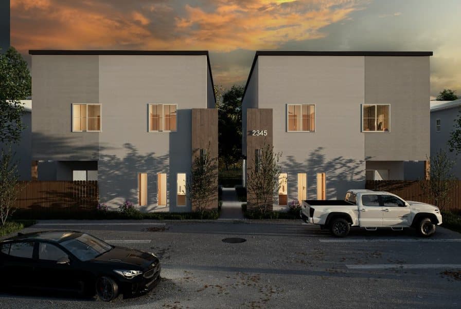 Concept rendering of fourplex buildings in Vittoria